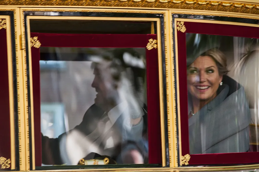 Koningin Maxima in de glazen koets